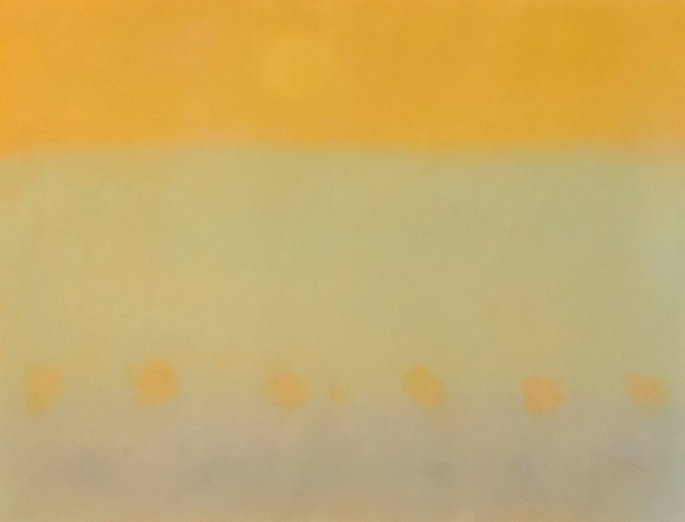 Sunspots on Sea—Peaceful Light oil on paper, 19 × 25 inches