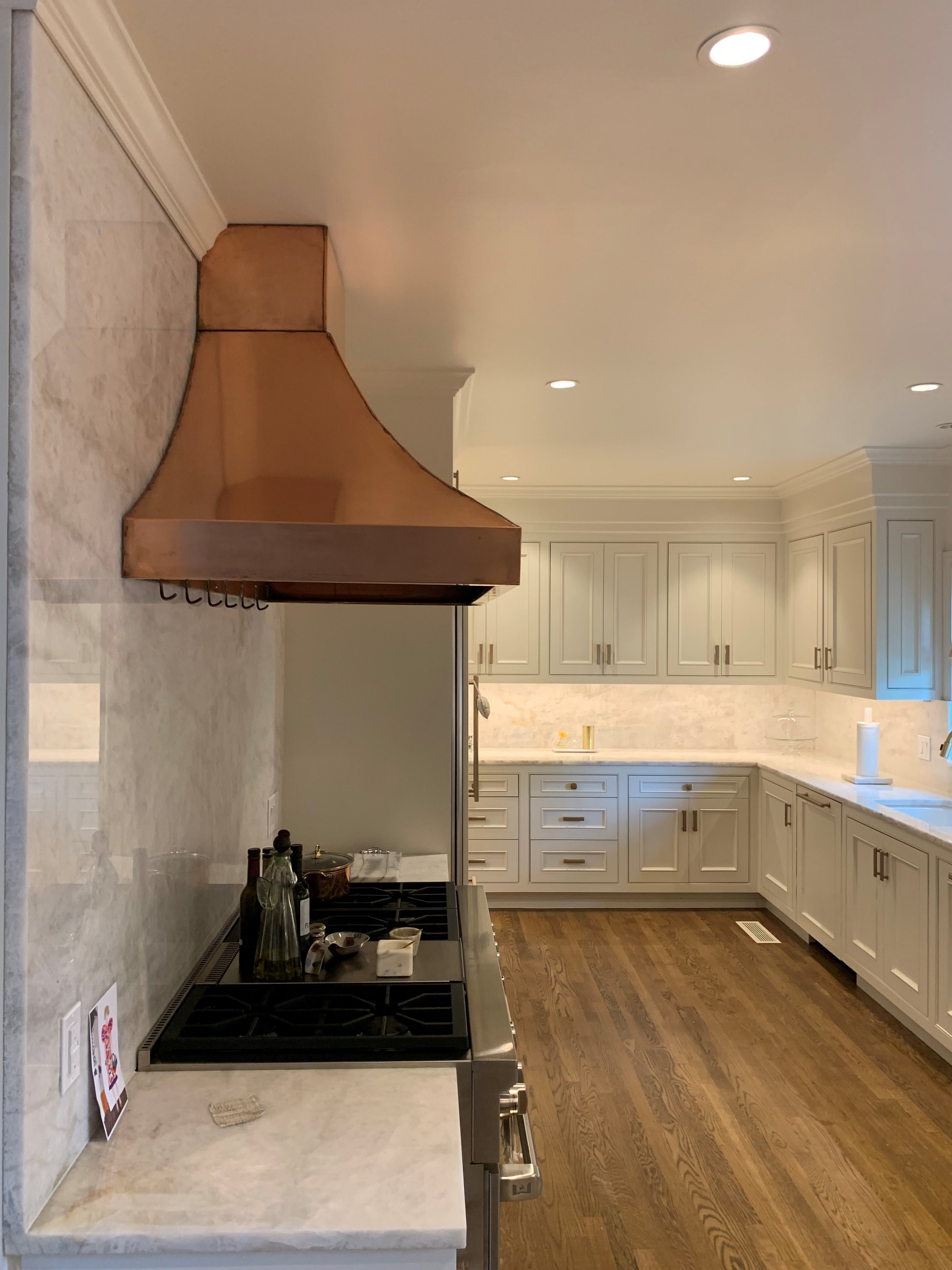  Kitchen remodel, copper hood vent 