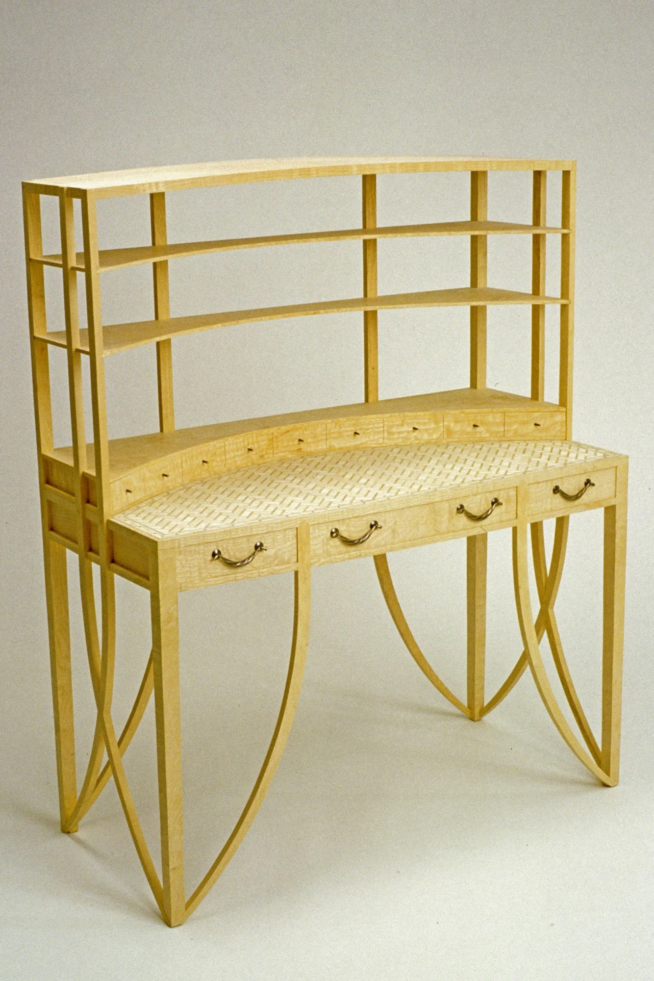 Curly Ash Writing Table — Michael Hurwitz Furniture