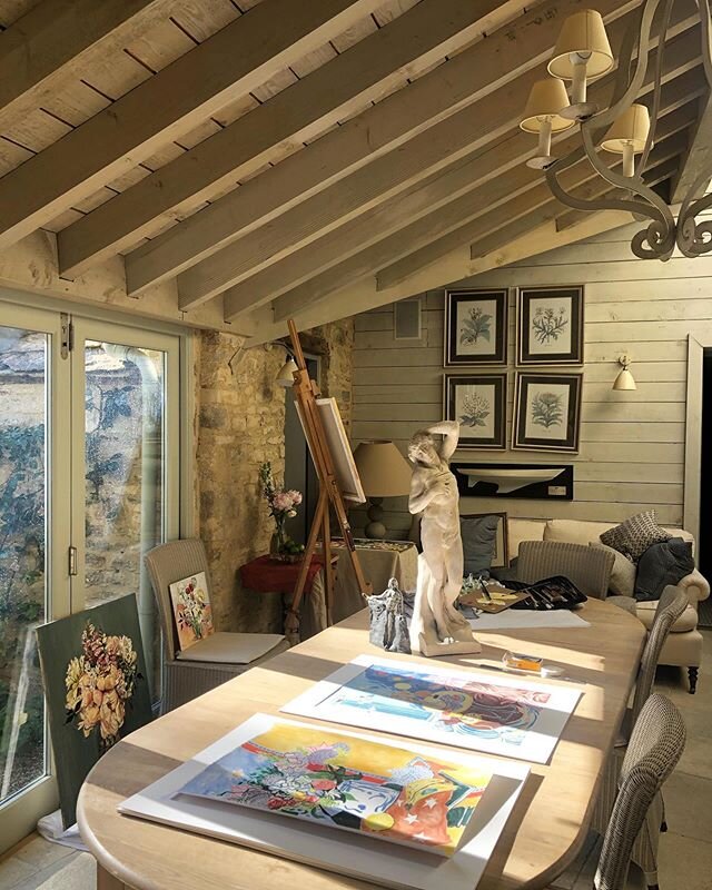 Excited to be mounting work today and putting in the post on Monday! Slowly turning mum and dads into an art studio 🥴🥰