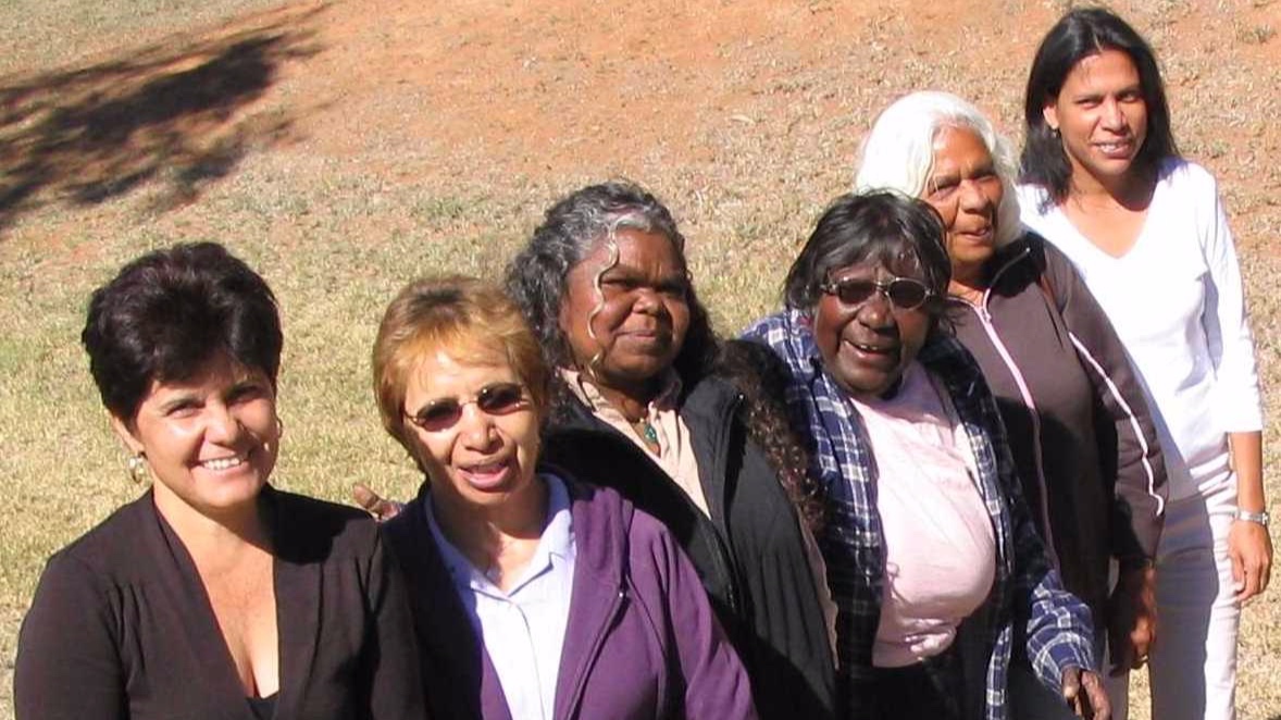 Central Australian women of high degree, integrity and community commitment. Members of Merne Altyerr-ipenhe (Food from the Creation time) reference group 2009.