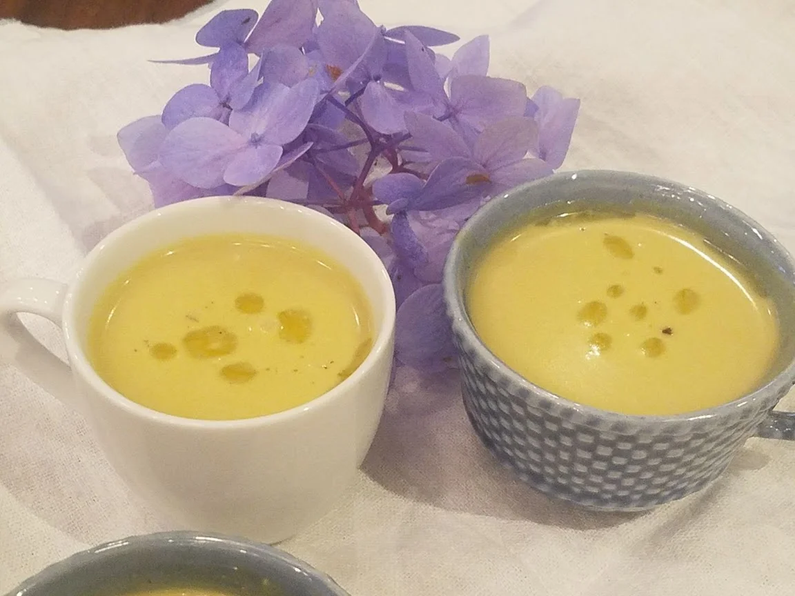 chilled cream of asparagus shooters