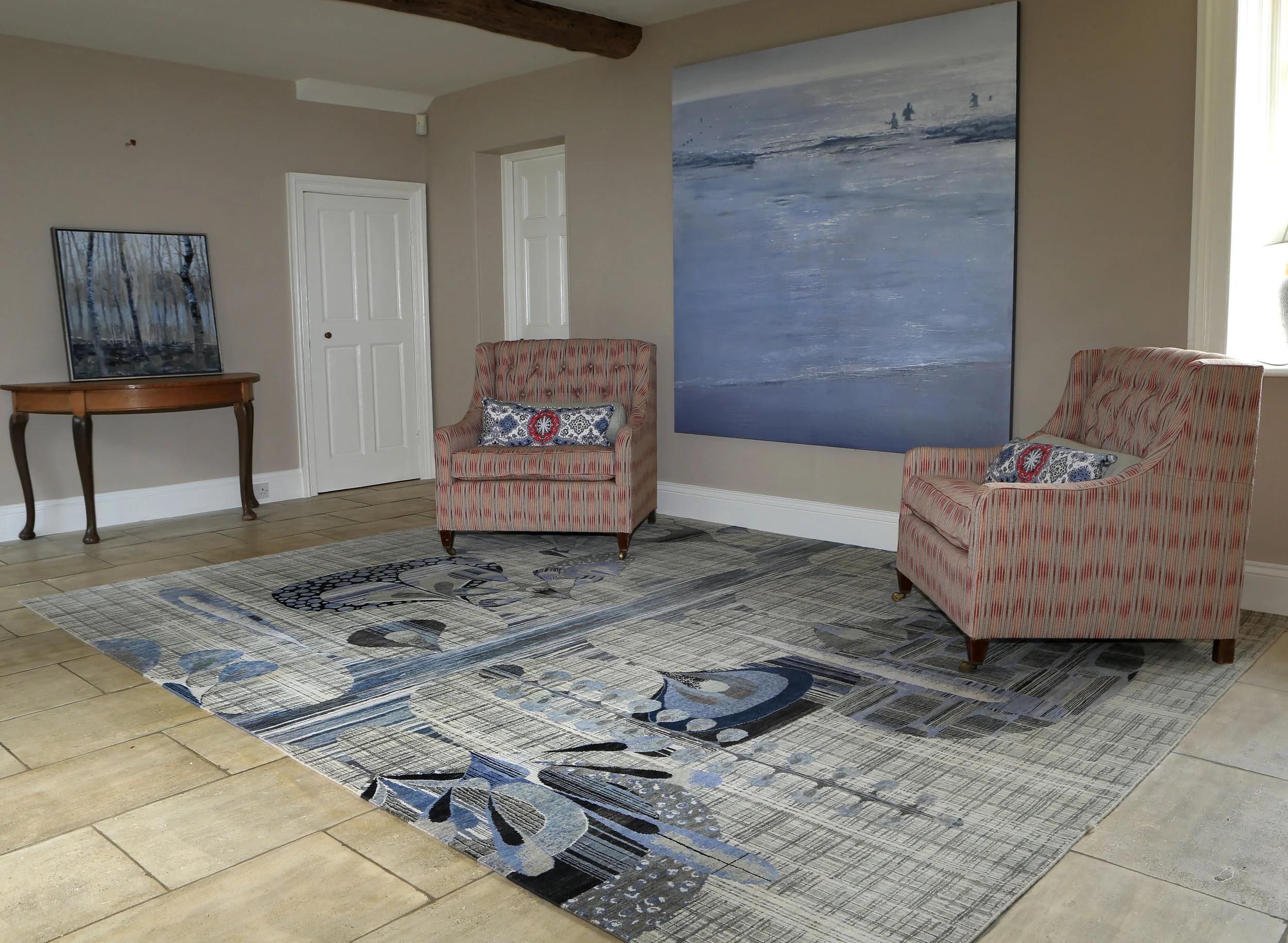 This Rex Ray Valencia Ivory rug comes from our Rex Ray collection. The collection originated from the American artist; Rex Ray. He was predominantly a graphic design artist using his retro-futuristic artwork to dictate his own genre of art through his unique designs. After his death in 2015, a tribute to his work was formulated by putting his designs into the form of wool. Each Rex Ray rug is hand knotted by master weavers in Jaipur, India.