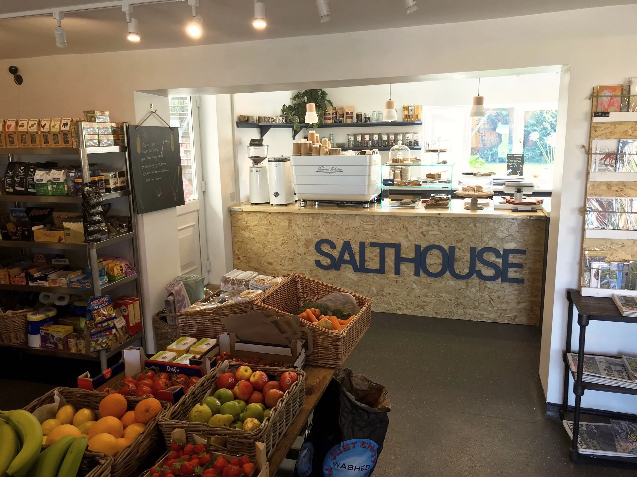 Fresh produce and counter.