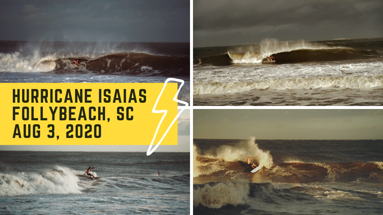 Hurricane Isaias SURF PORN: August 3, 2020 Folly Beach Washout Legendary Swell