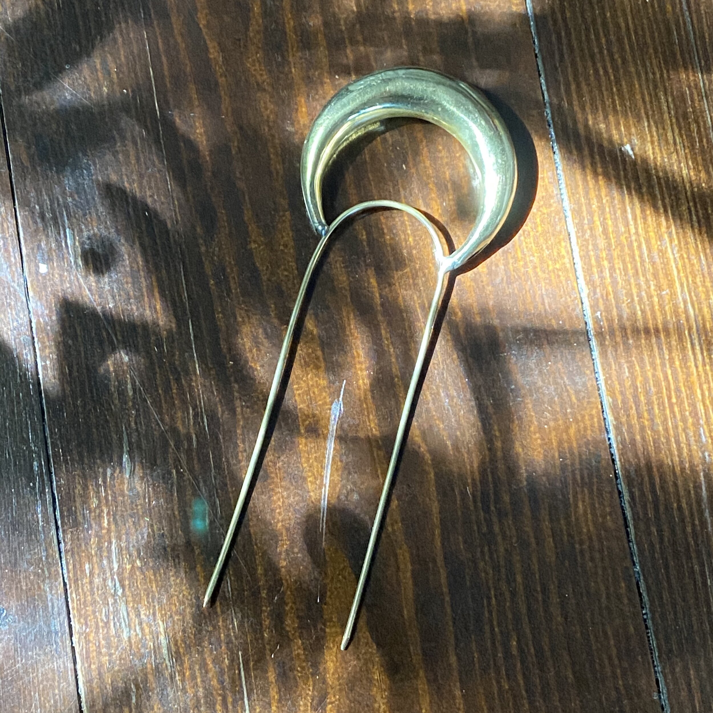 Brass hair stick
