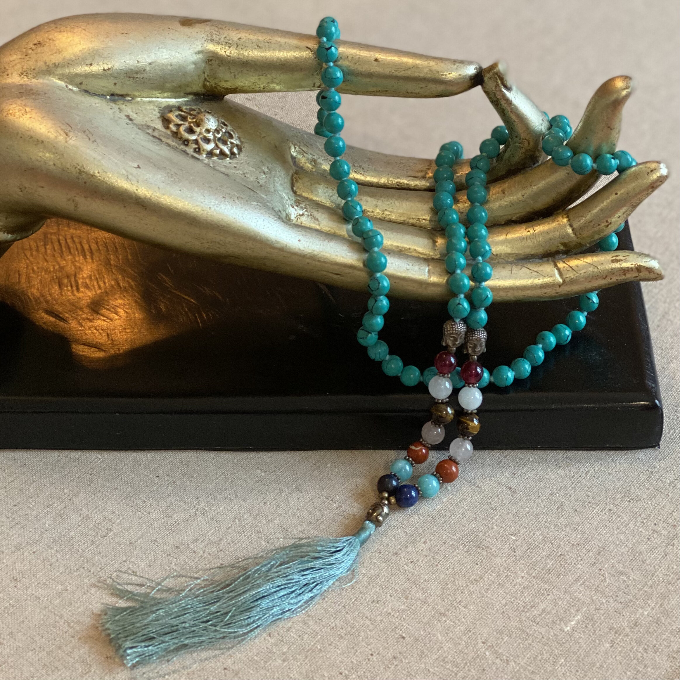 Turquoise Howlite Mala Beads