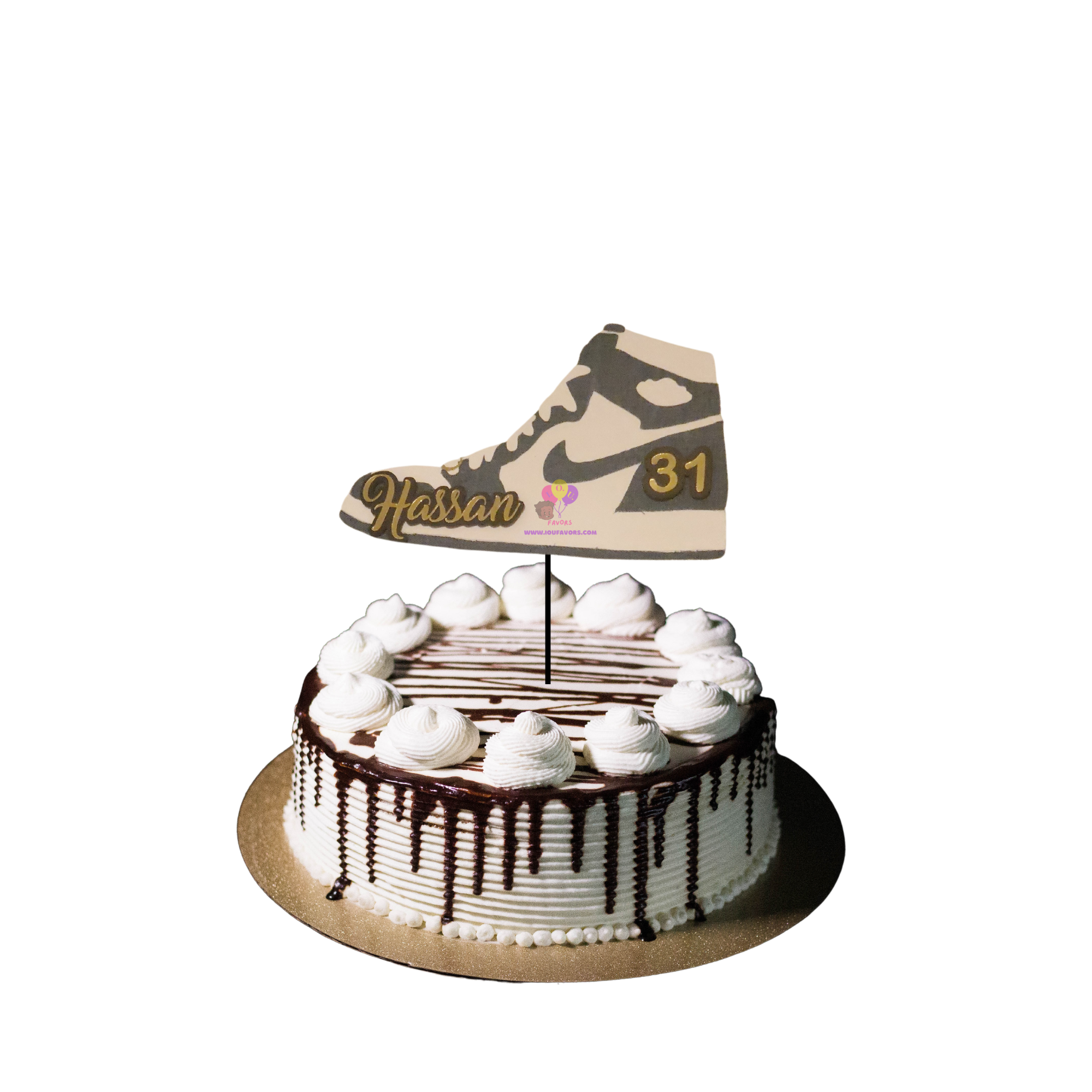 Jordan 1s Cake Topper — I.O.U.FAVORS