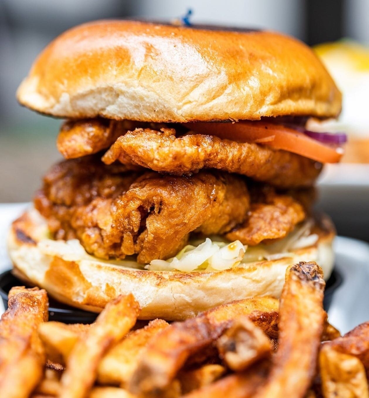 Korean Fried Chicken Burger!
Visit us at @turntablechickenjazz right next to the Empire State Building!