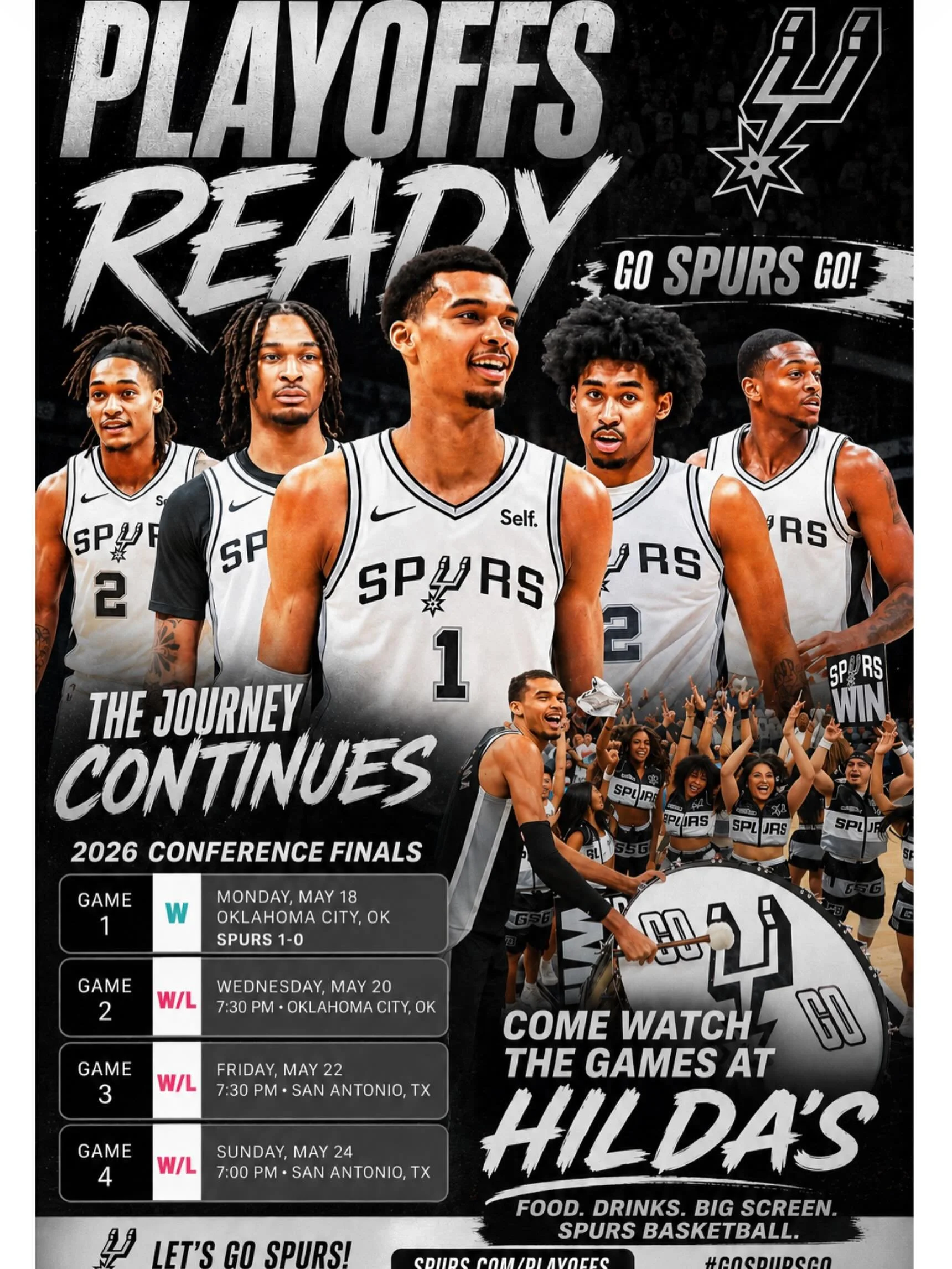 It&rsquo;s game #2 of the NBA PLAYOFFS!! Come support the Spurs with us on one of our 7 tvs out in the palapa 🌴 ice cold drinks and plenty of bar eats to satisfy your cravings 🌮🍻