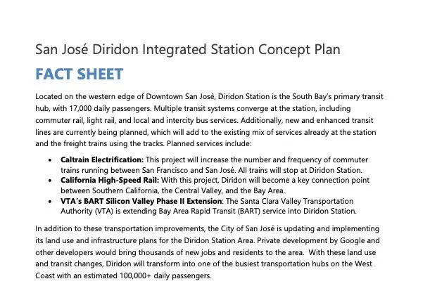 Diridon Integrated Station Concept Plan