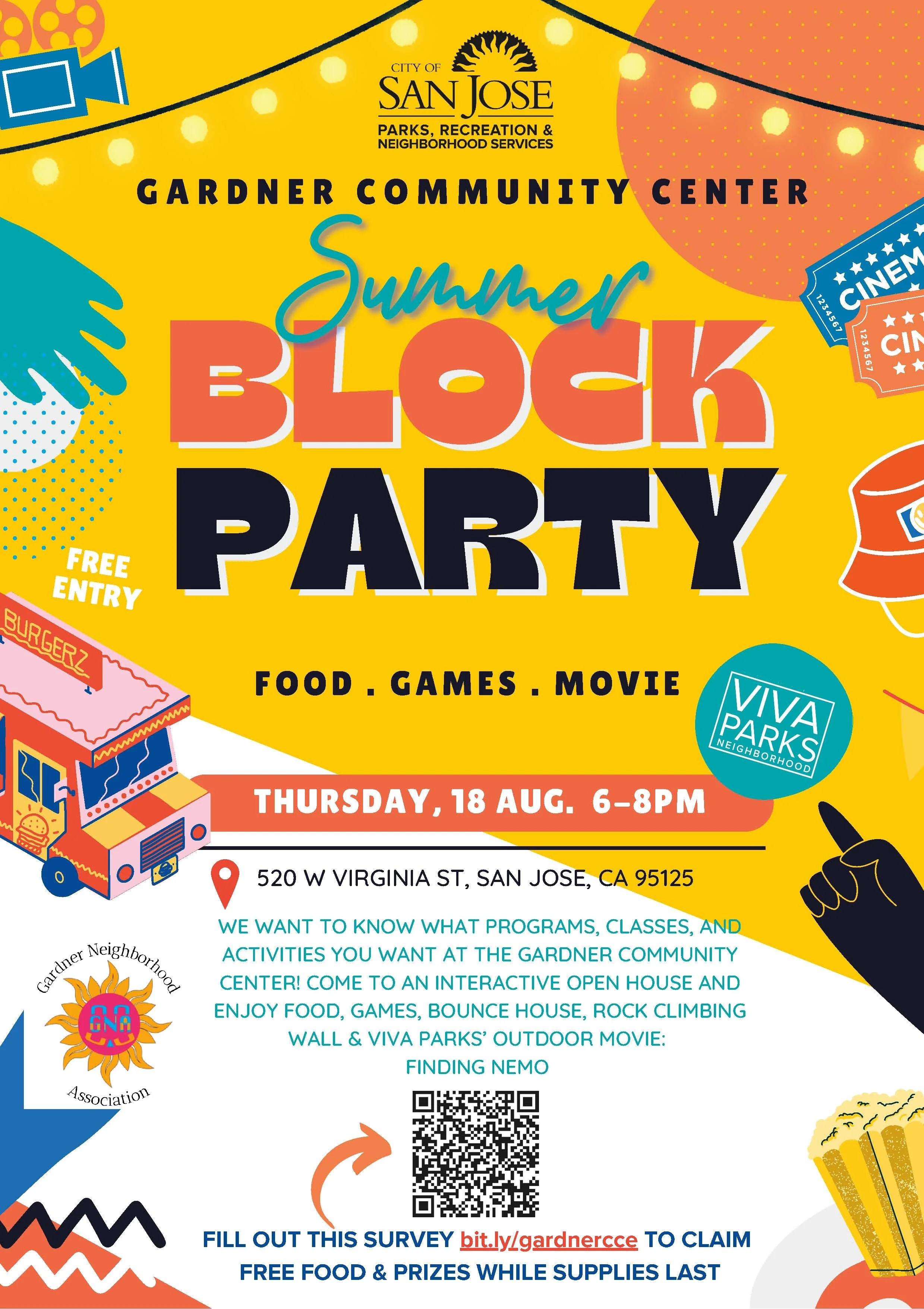 Block Party and Open House at the Gardner Community Center 
