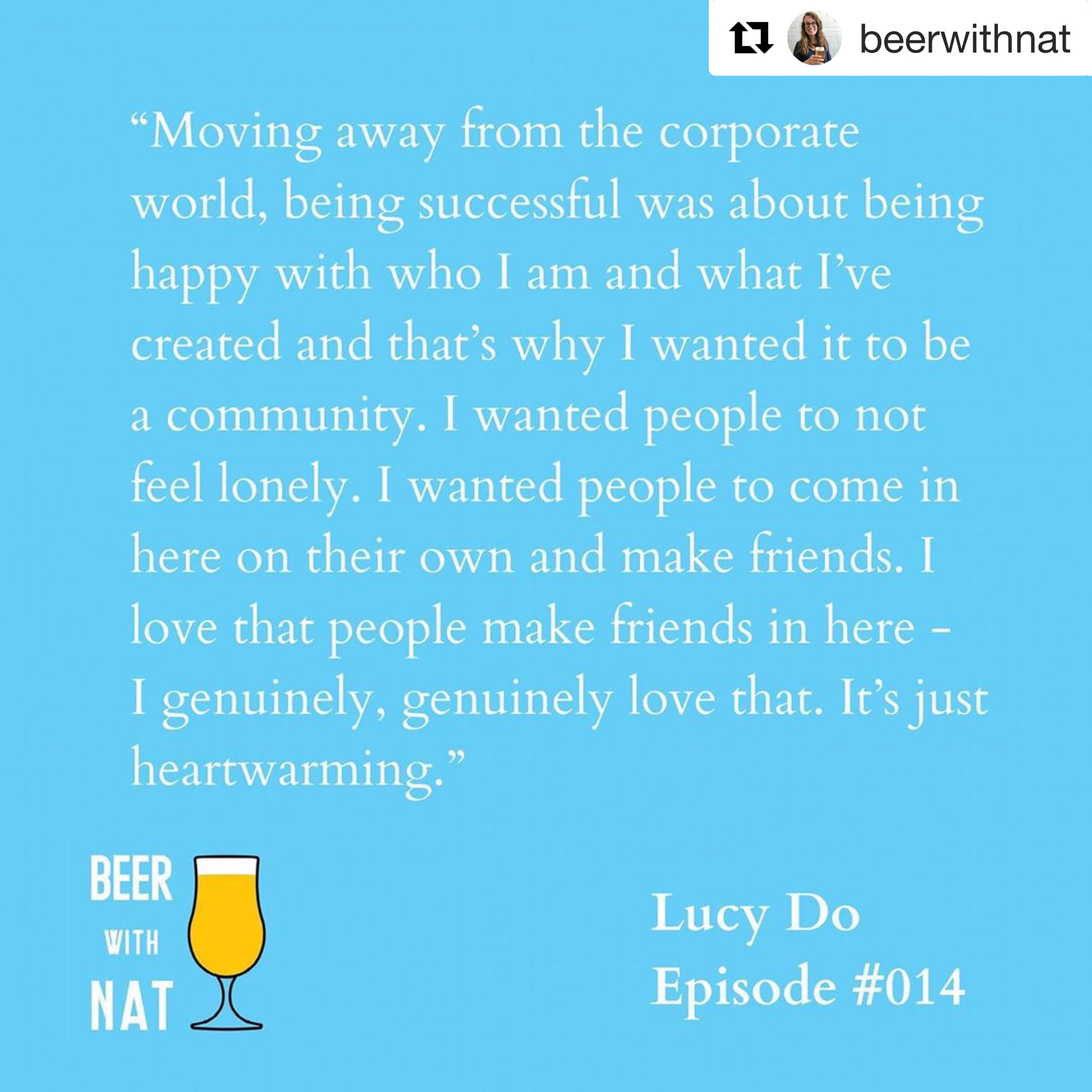 I'm on the "Beer with Nat" podcast!