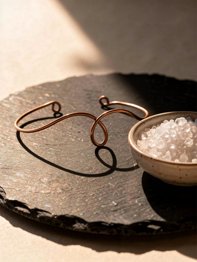 Hathor’s Embrace: Solid Copper Collar Necklace