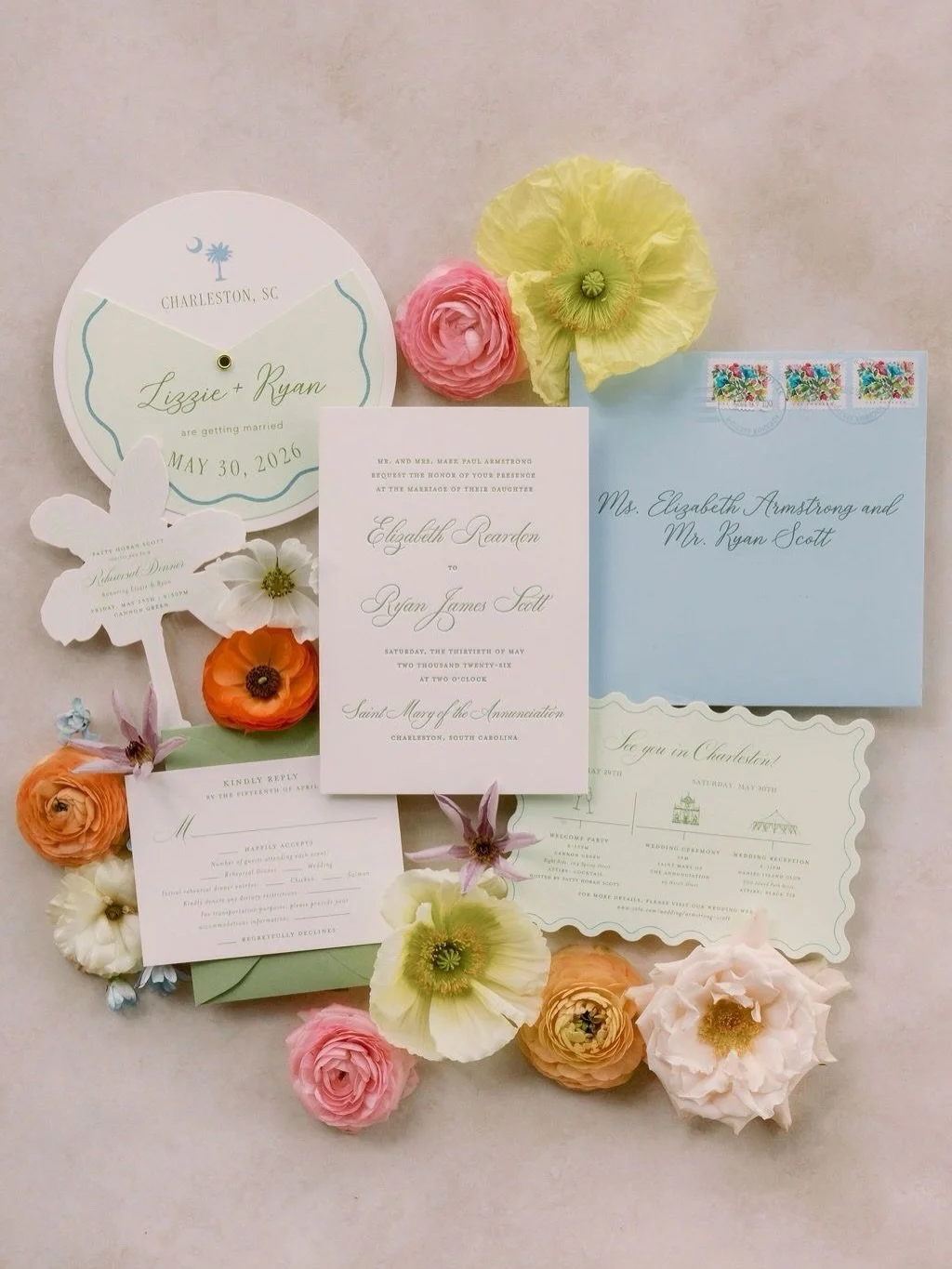 Your sign to have a little fun with your wedding day stationery! @kateelizacreative