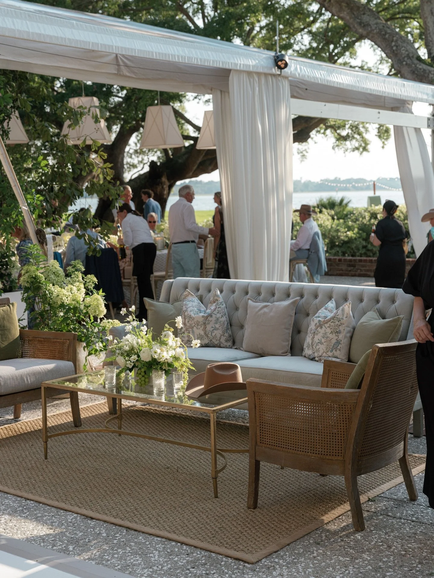 Whether placed by the dance floor or in cocktail hour, guests always love a lounge option. It&rsquo;s a functional part of your design that elevates the space while offering guests a comfortable place to put their feet up!