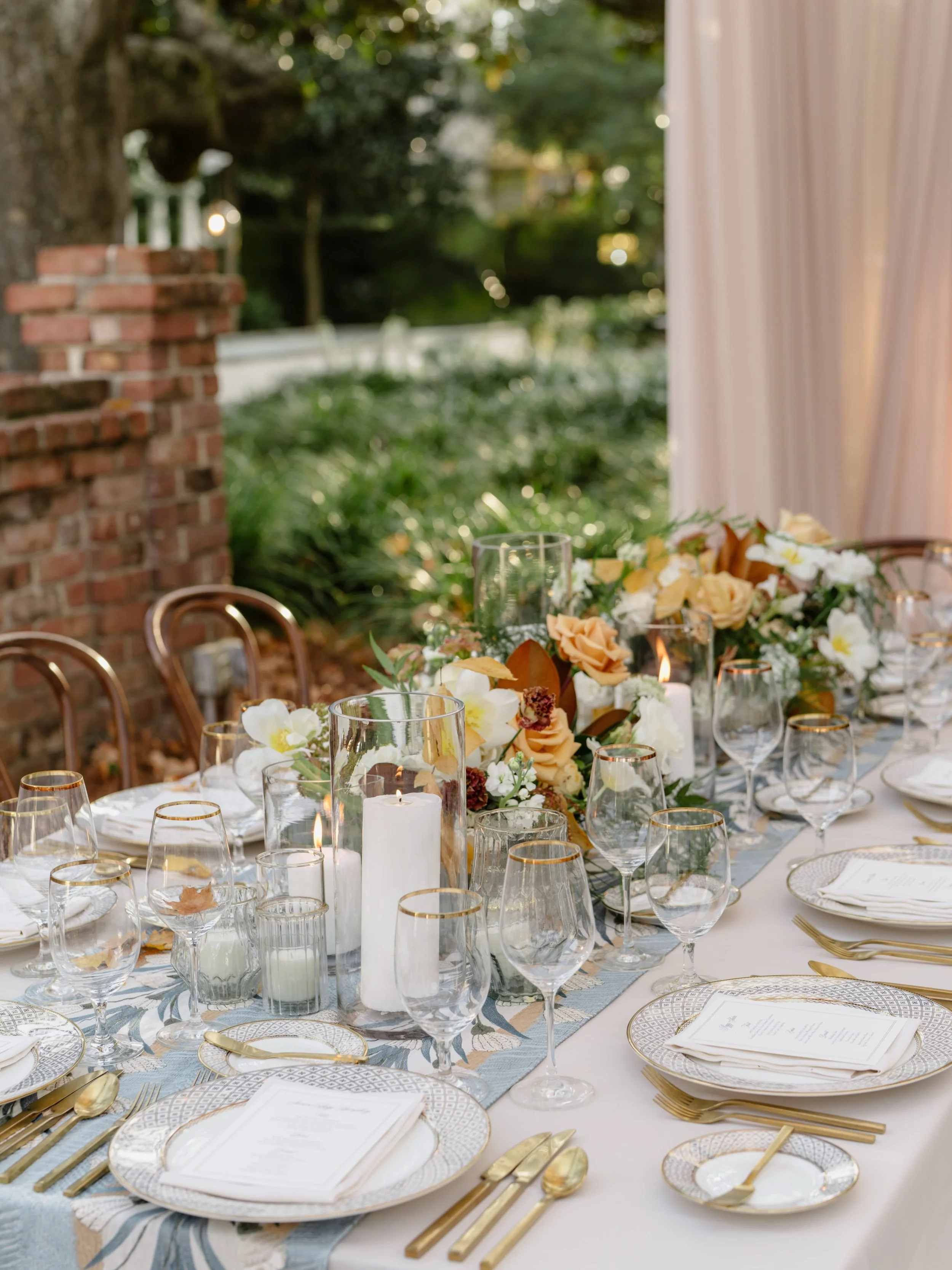 Carolina blues and greens, with a hint of fall, for The Mastnardos