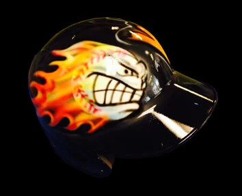 cool flame motorcycle helmet Hot Leathers HLD1018 Black Red Skull DOT Approved Skull Cap Half Biker Explore AT4.0 STREET.The value is in the platform Airbrushed Angry Flaming Ball batting