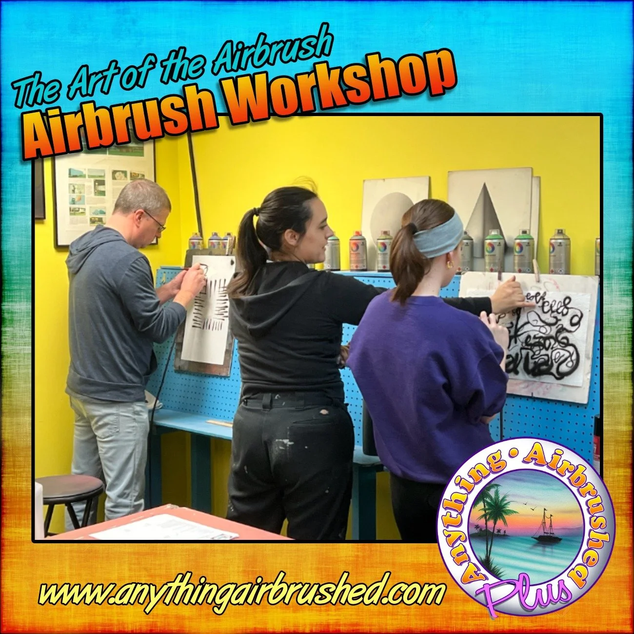 Sign up now for our Next Airbrush workshop on Saturday February 21, 2026 Check out our website for more information and sign up today&hellip;. www.anythingairbrushed.com

Great for the artist in the family.
.
.
.
#airbrushclass #airbrushworkshop #air