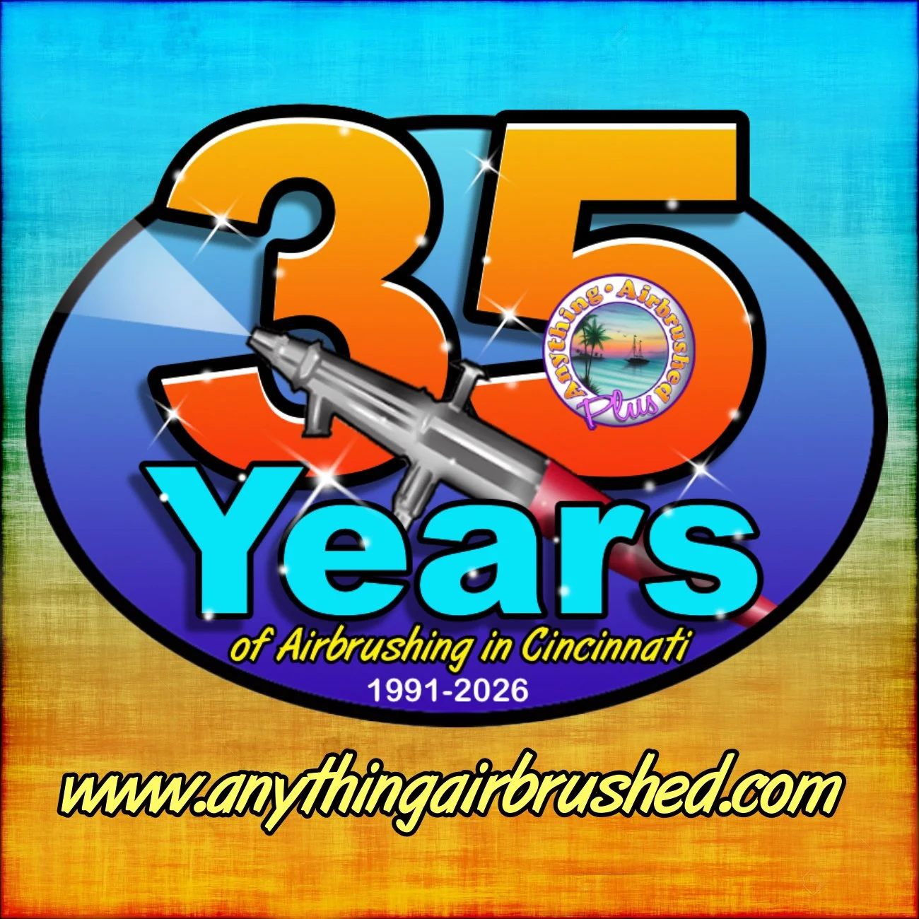 This year we are Celebrating 35 years of Business here in Cincinnati. New Year, New expanded studio location, New art and plenty of surprises all year long. 

Keep an eye on our social media so you don't miss any of our surprises. Help us celebrate a
