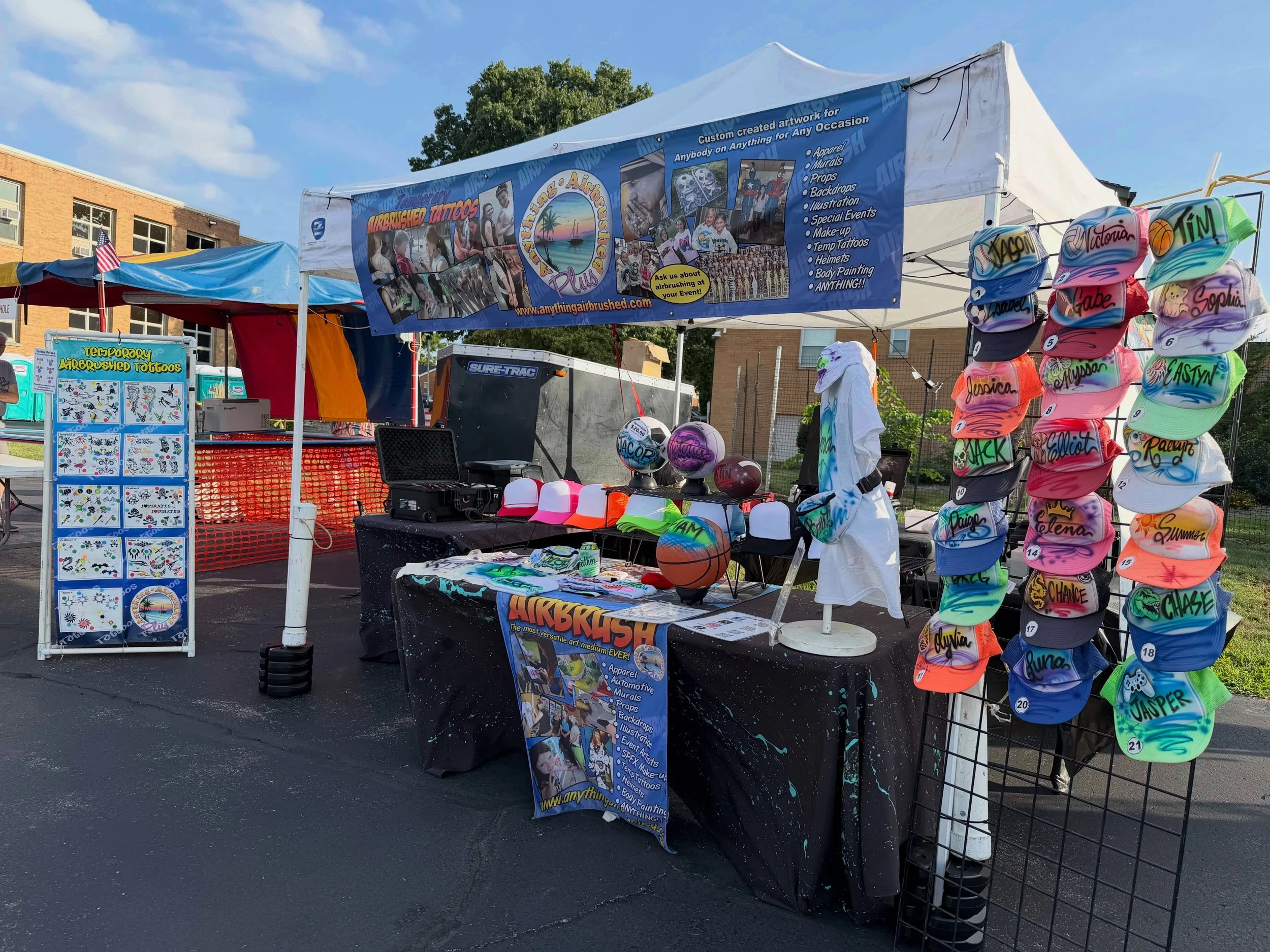 Last church festival of the season. Come see us at St. Savior Festival in Deer Park Ohio all weekend.
.
.
.
#festivals #fallfestivals #airbrush #airbrushartists #churchgestivals