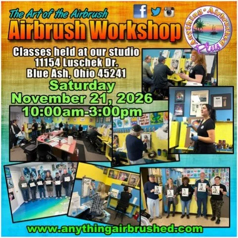 We&rsquo;ve been getting a lot of inquiries for when our next Airbrush Workshop will be&hellip;. So here you go&hellip;.

Sign up now for our Next Airbrush workshop on Saturday November 21, 2026 Check out our website for more information and sign up 