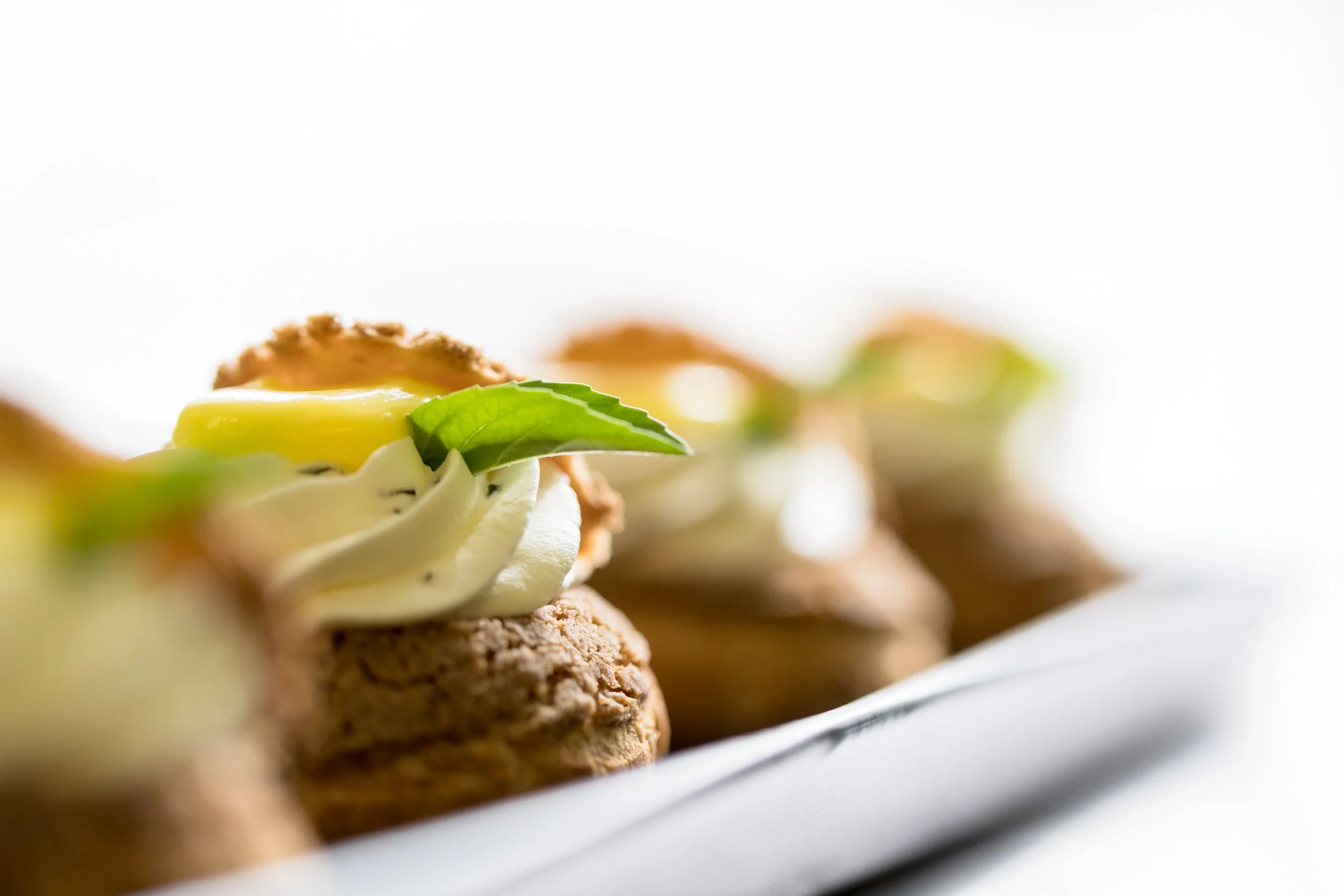 Lemon Basil Cream Puffs