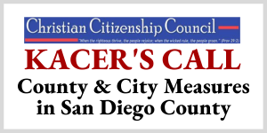 Kacer's Call County & City Measures in San Diego County