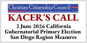 Kacer's Call San Diego Measures Primary Election 2026