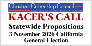 Kacer's  Call 2026 CA Statewide Propositions