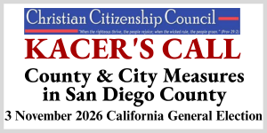 Kacer's Call County & City Measures SD County 2026