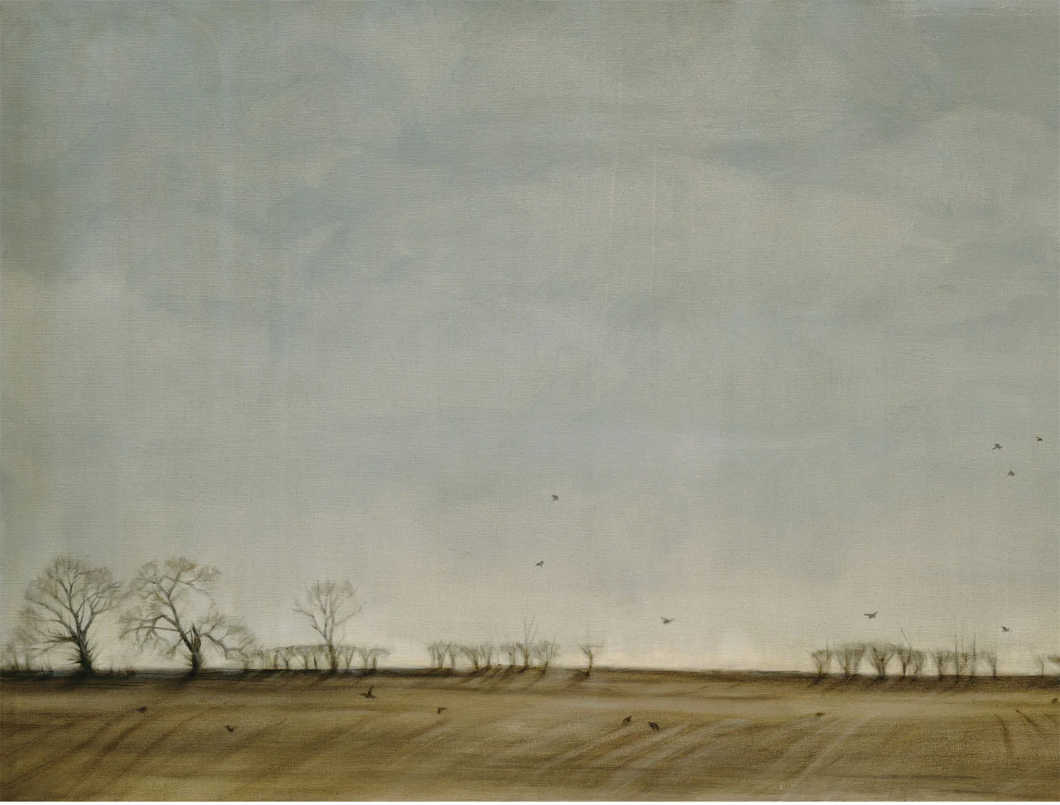 Hedgerow and Rooks (detail)
