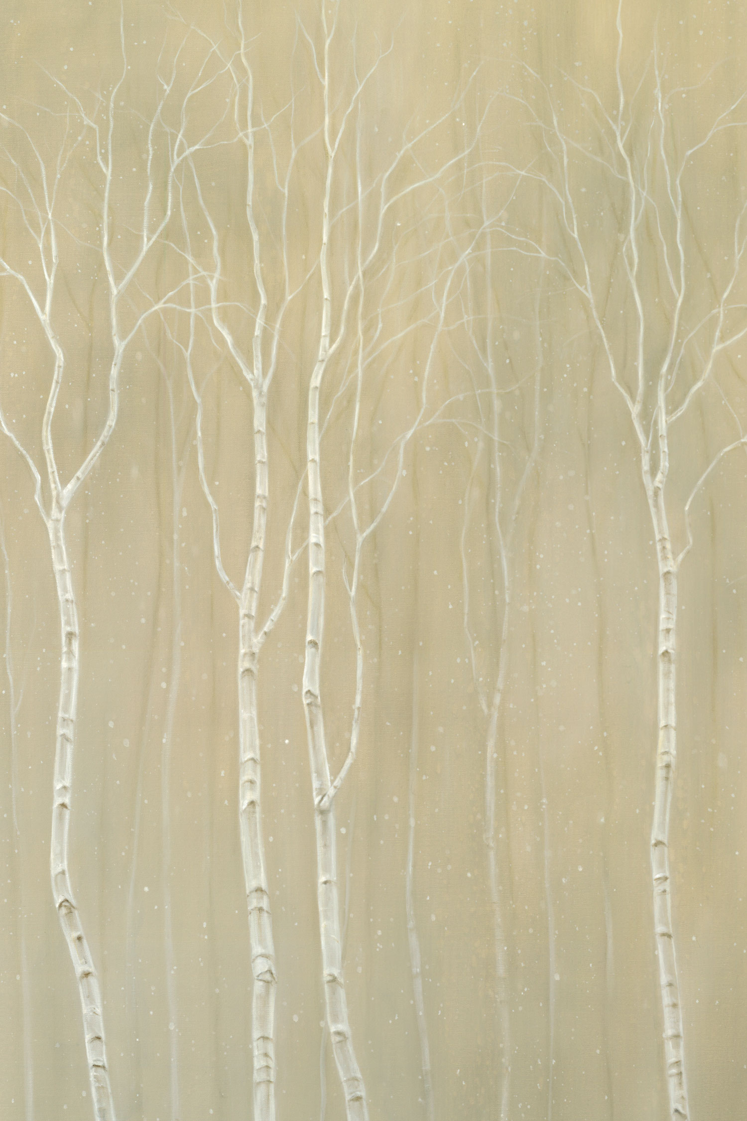 Snowy Birch Grove (detail)