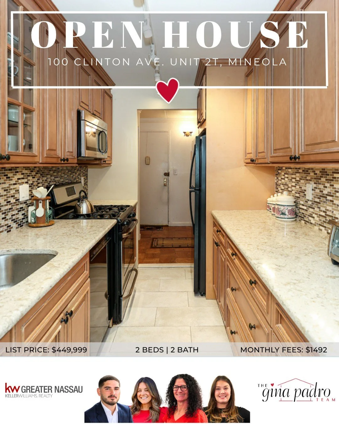 🏡 JUST LISTED IN MINEOLA! 🏡

Welcome to 100 Clinton Avenue, Unit 2T &mdash; a beautifully updated 2-bedroom, 2-bath co-op offering spacious living, a private primary suite, updated kitchen and assigned indoor parking!

✨ Updated kitchen with quartz