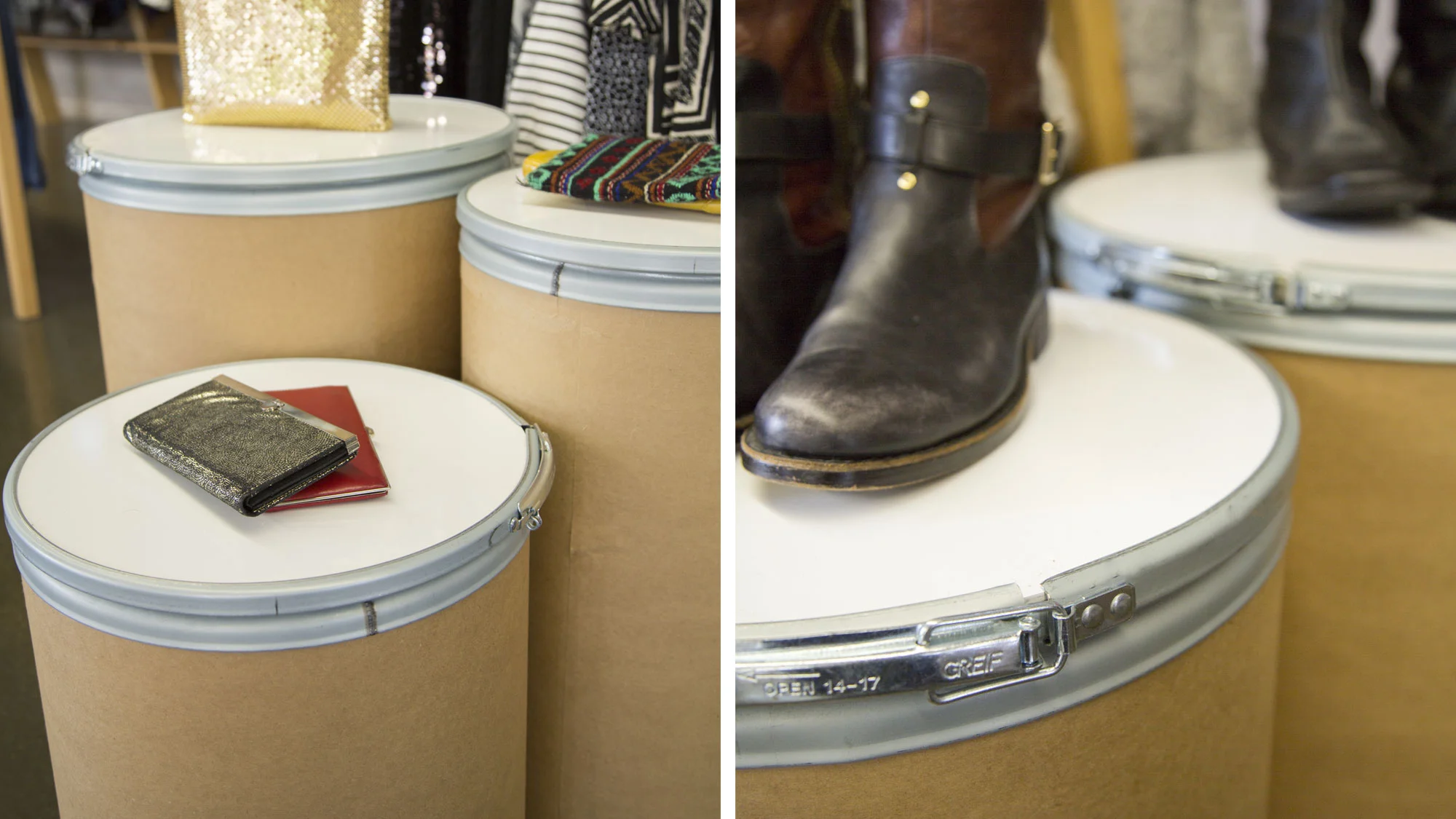 Custom display tables for Rare by Goodwill