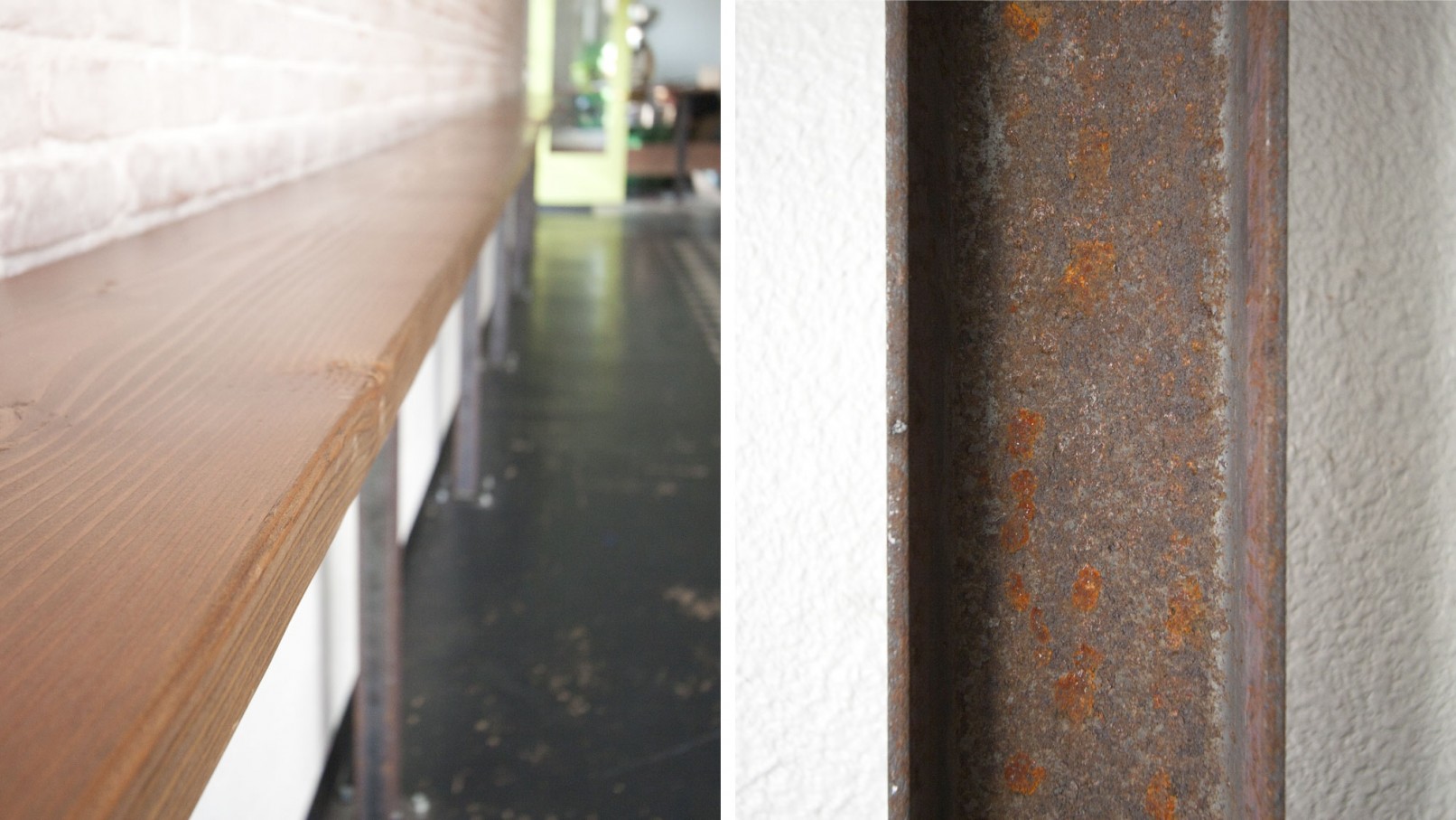 wood and metal coffee bar design for Lord Windsor