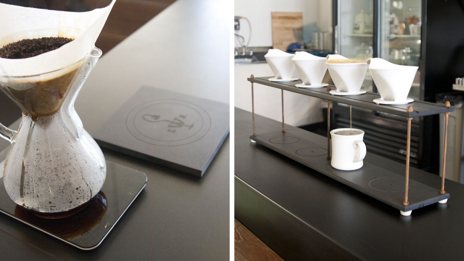 custom pourover station for Lord Windsor