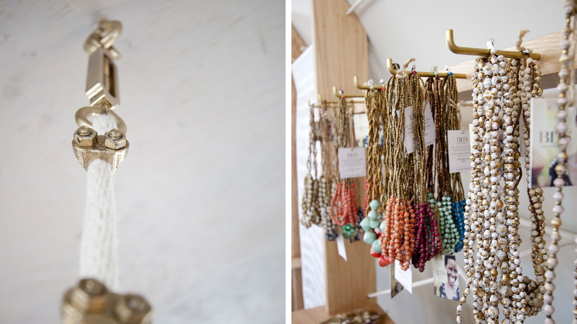 brass hardware jewelry display