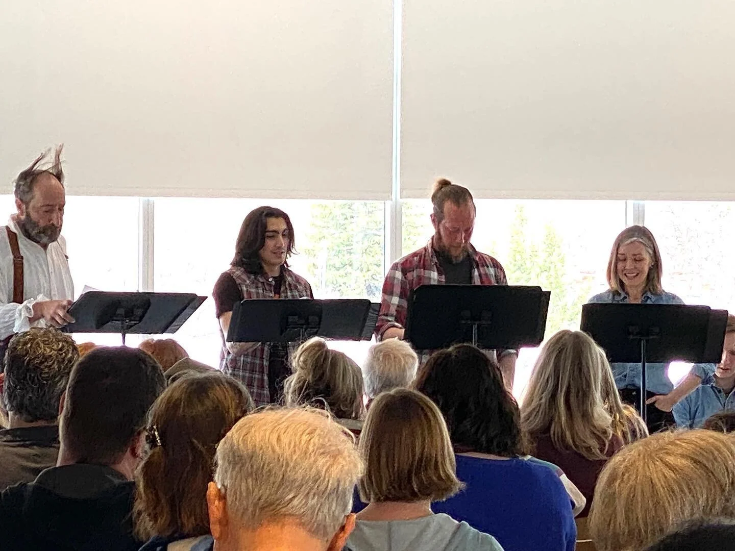 Another fantastic #Firstreads! Thank you, Missoula, for joining us on this beautiful Spring afternoon! 

Join us next Sat. for Annie Jump and the Library of Heaven by @reinamhardy. Recommended for 6th grade and up! 

#chelseamarcantel #airness #stage