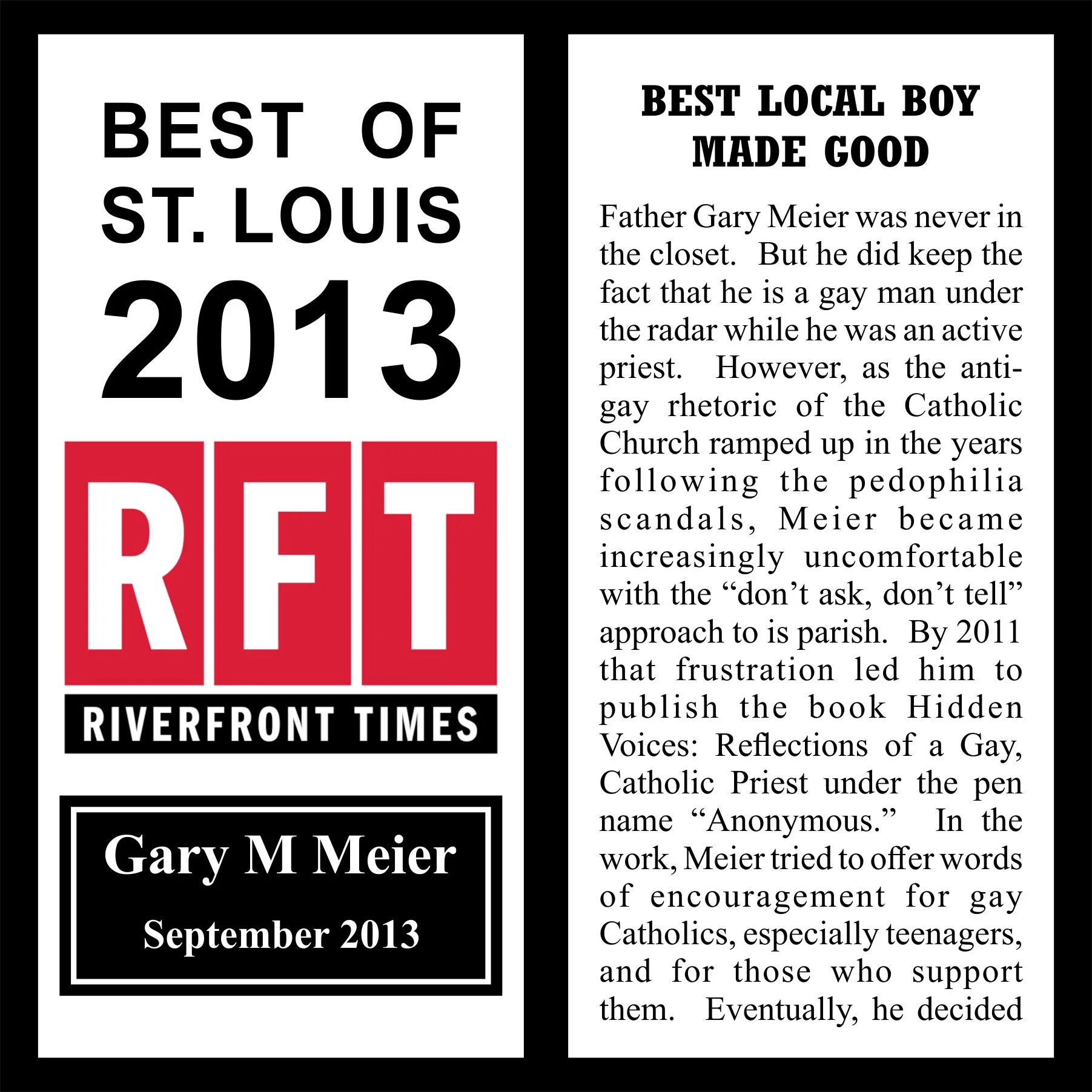 2013 Best of St. Louis Award