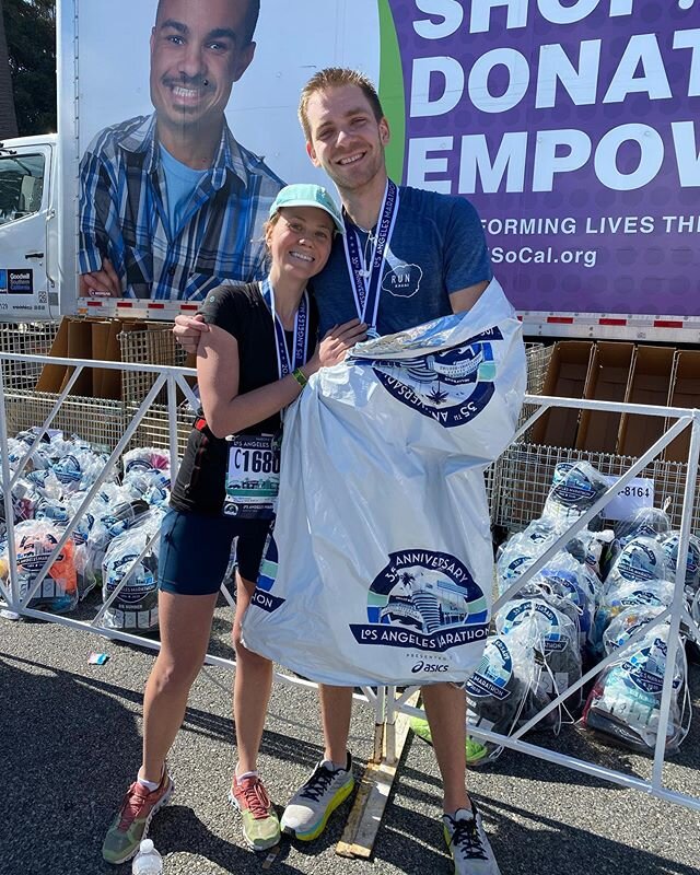 Congratulations @olgabcheva and @dk.swims for completing the LA Marathon today in personal best times.  They&rsquo;re always inspiring us at EOMAC to push our boundaries🏃🏼&zwj;♀️..💙..🏃🏽