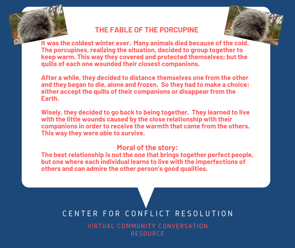 Relationships and Imperfections — Center for Conflict Resolution