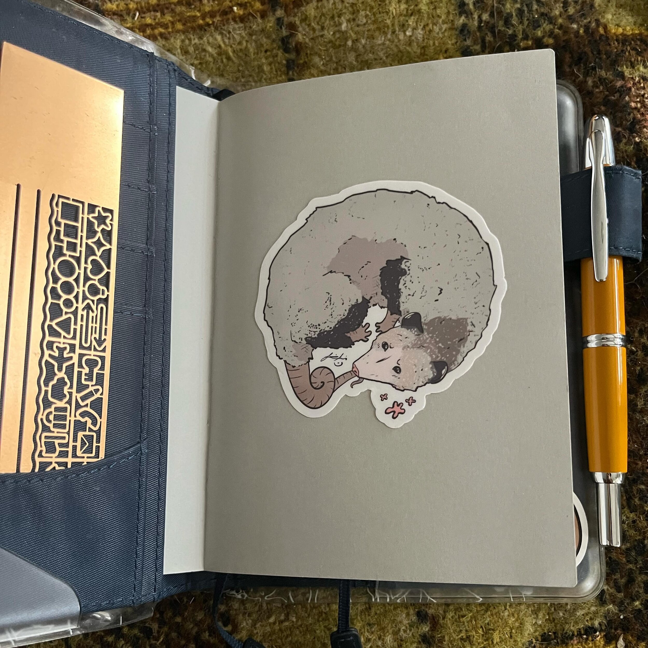 I&rsquo;m so grateful to everyone who came out to the @capenshow and @flaxpentopaper 💘 what an excellent weekend! I picked up this sticker from @fishconquerstheworld. How is there no possum emoji?!