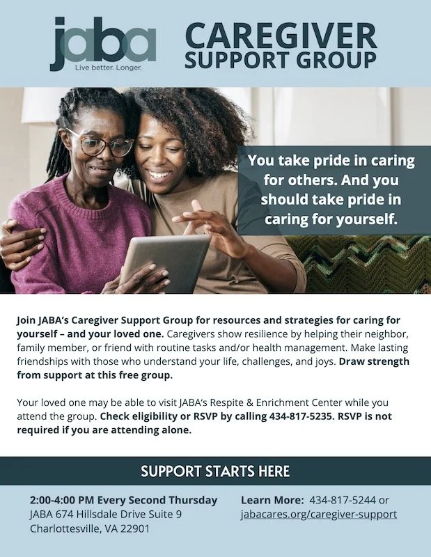 Jaba Image JABA Caregiver Support Group — JABA