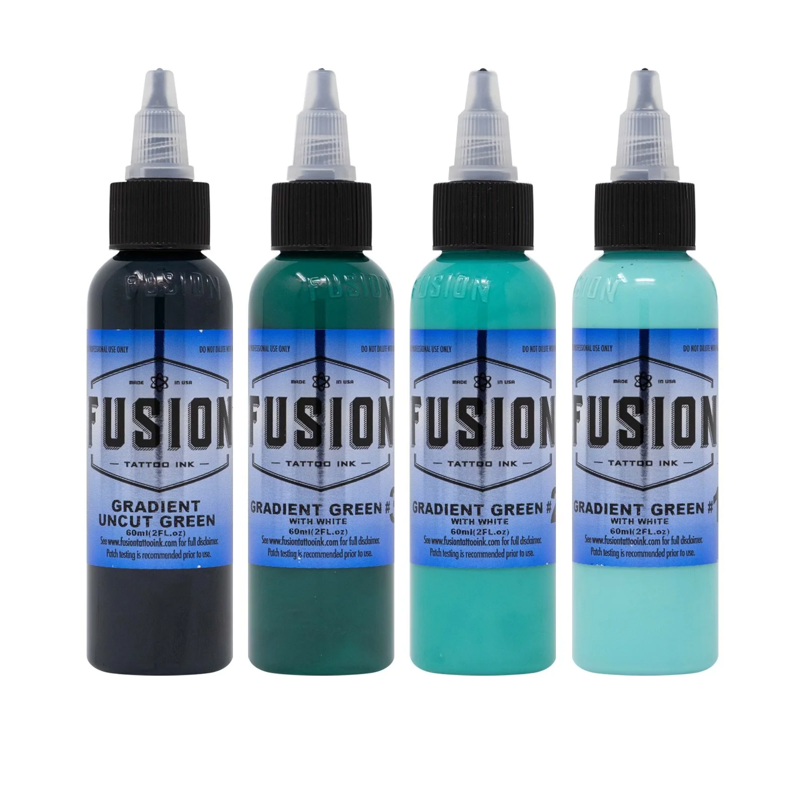 Gradient Green With White (4 Pack)