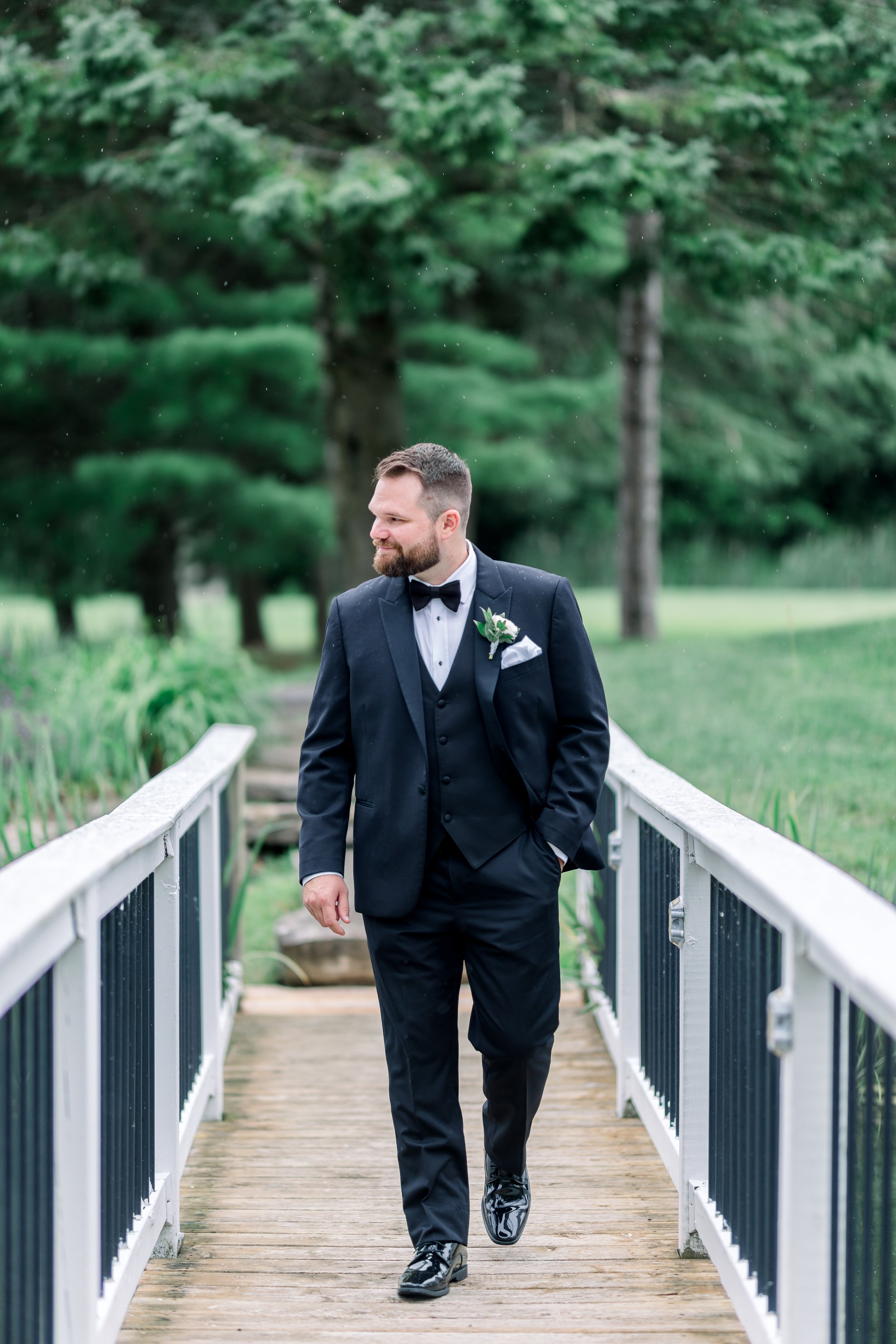 Groom on wedding day