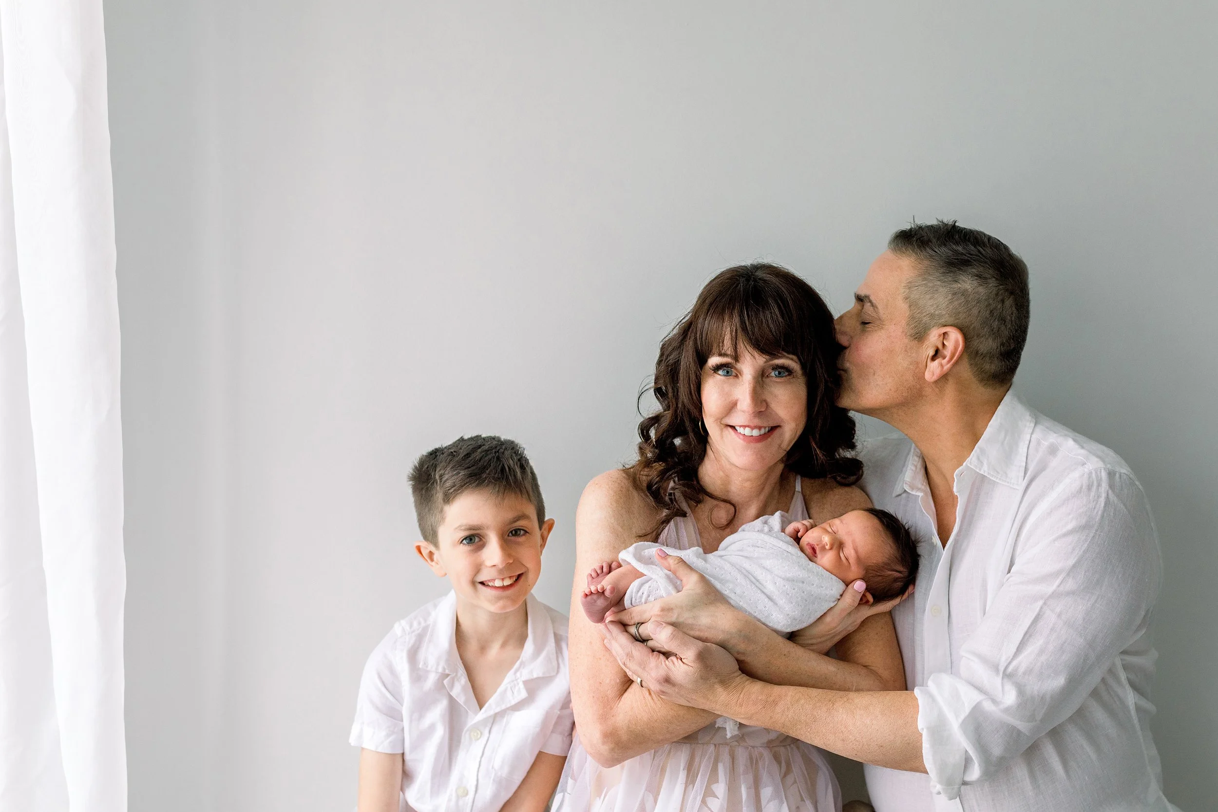 Newborn photography Durham Region wrapped baby