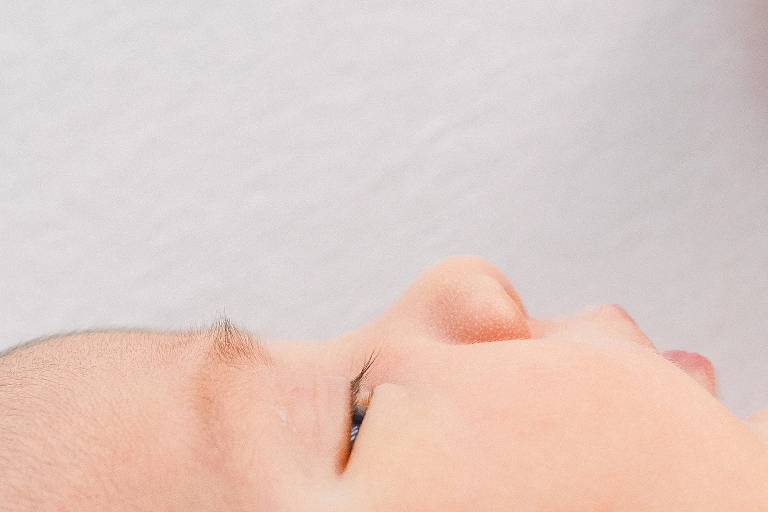 Close up newborn face details in Oshawa studio