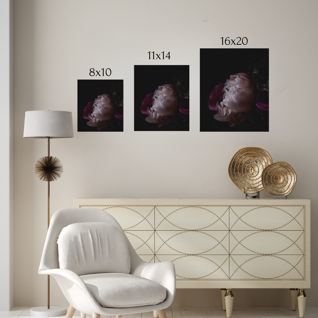 Dark Blooms Print Mockup