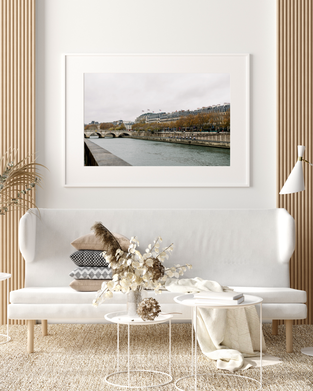 Framed mockup of Seine in Paris print